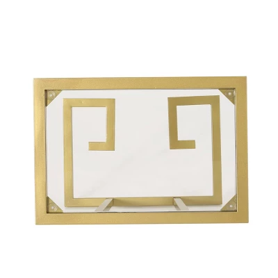 Hickson Modern Glam C Shaped End Table Gold - Christopher Knight Home 6 Hickson Modern Glam C Shaped End Table Gold - Christopher Knight Home - Image 4