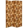 6" Double Sided Wood Inlay Pattern Canvas Room Divider Brown - Oriental Furniture -Luxe Living Interiors Shop GUEST d755dcb8 9027 4e1a ae93 7ffc38e66660