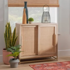 Gordon Sliding Door Cabinet Natural - Powell Company