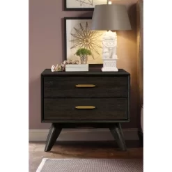 2 Drawer Baly Mid-Century Modern Nightstand - Armen Living -Luxe Living Interiors Shop GUEST da131b3b 054d 43bf a69d 2604be5138d6