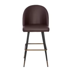 Flash Furniture Lyla Commercial Grade Modern Armless Barstools With Contoured Backrest, Steel Frame And Integrated Footrest - Set Of 2 -Luxe Living Interiors Shop GUEST da1cc5e1 fe4e 4101 aba1 928f60153bc7