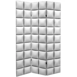 6" Double Sided Glam Leather Print Canvas Room Divider Black - Oriental Furniture -Luxe Living Interiors Shop GUEST da989a90 8491 4712 be11 d3857f3d1b13