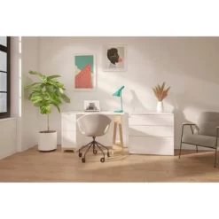 Atypik Desk With 3 Drawer File Cabinet - Nexera 11 Atypik Desk With 3 Drawer File Cabinet - Nexera -Luxe Living Interiors Shop GUEST db08fbfa 7d7f 4913 a7d6 abad75a22bce