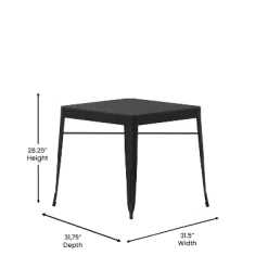 Merrick Lane 31.5" Square Indoor/Outdoor Black Steel Patio Dining Table For 4 With Black Poly Resin Slatted Top 10 Merrick Lane 31.5" Square Indoor/Outdoor Black Steel Patio Dining Table For 4 With Black Poly Resin Slatted Top -Luxe Living Interiors Shop GUEST db5be8f4 5b70 4dd0 b183 86e4e46fa520