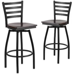 Emma And Oliver 2 Pack Ladder Back Swivel Metal Barstool 13 Emma And Oliver 2 Pack Ladder Back Swivel Metal Barstool -Luxe Living Interiors Shop GUEST db637847 46f7 4216 841c 4536f720be23