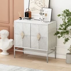 Cierra 31.50" W Modern 2 Diamond Doors Wooden Cabinet With Featuring Two-Tier Storage-Maison Boucle 20 Cierra 31.50" W Modern 2 Diamond Doors Wooden Cabinet With Featuring Two-Tier Storage-Maison Boucle -Luxe Living Interiors Shop GUEST db6f17fe 968a 423f 8306 fd9a9b0c7bae