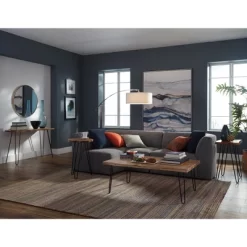 Alaterre Furniture Hairpin Natural Brown Live Edge Media Console Table Metal And Wood -Luxe Living Interiors Shop GUEST db932215 41b6 4225 b87d 713b06f3f310