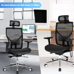Costway Ergonomic Office Chair High-Back Mesh Chair W/Adjustable Lumbar Support 12 Costway Ergonomic Office Chair High-Back Mesh Chair W/Adjustable Lumbar Support -Luxe Living Interiors Shop GUEST dc94b062 04f4 4279 bc32 ced86d529254