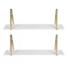 27.5" X 8.2" 2pk Soloman Wooden Shelf Set With Brackets - Kate & Laurel All Things Decor -Luxe Living Interiors Shop GUEST dd1b65c2 cb74 4f68 9d97 8216a93ceedc