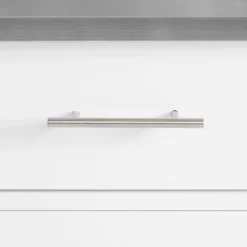 Savannah Stainless Steel Top Compact Kitchen Island Cart White - Crosley -Luxe Living Interiors Shop GUEST ddcf7576 e44a 44ec 9142 5bbb563666ab