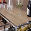 Befail Serving Table With Bar Storage Natural/Chrome - Aiden Lane -Luxe Living Interiors Shop GUEST de379807 86b7 4c74 aec0 df2f5b74d33f