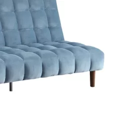 76" Yolandi Futon Teal Velvet/Dark Walnut Finish - Acme Furniture -Luxe Living Interiors Shop GUEST de6075fa 6e9a 4739 b954 14939522839e