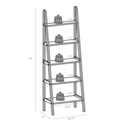 5 Shelf Ladder Bookcase - Flora Home -Luxe Living Interiors Shop GUEST df1a6962 326b 4491 b938 bff521c748d8