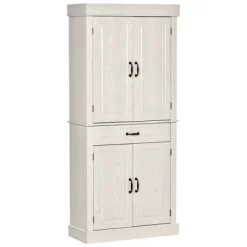 HOMCOM 71" Freestanding Kitchen Pantry With 4 Doors, And 2 Large Cabinets, Tall Storage Cabinet With Wide Drawer For Kitchen Dining Room -Luxe Living Interiors Shop GUEST dfa47c29 ed98 4450 952d 738937fede60
