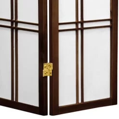 2 Ft. Tall Desktop Double Cross Shoji Screen - Walnut (6 Panels) - Oriental Furniture -Luxe Living Interiors Shop GUEST dffd60c6 5751 44d4 a922 8c8f1f346c4f