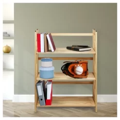 38" 3-Shelf Folding Bookcase - Flora Home -Luxe Living Interiors Shop GUEST e024b238 3669 412c b947 2755be12c6e1