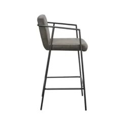 Burke Faux Leather Counter Height Barstool With Metal Frame Brown - Madison Park -Luxe Living Interiors Shop GUEST e03b09f4 b614 4e7e 88cc 198efece74f3