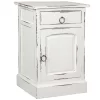 Passion Furniture Shabby Chic Cottage 1-Drawer White Wash Nightstand 25.5 In. H X 17.8 In. W X 13.5 In. D -Luxe Living Interiors Shop GUEST e090a3a3 b572 4a5e ba53 a153bb0321cf