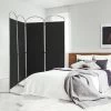 Costway 4 Panels Folding Room Divider 6 Ft Tall Fabric Privacy Screen Black/Brown/Grey/White -Luxe Living Interiors Shop GUEST e135ad1d a7ab 4714 ad48 be0ee48bfb68