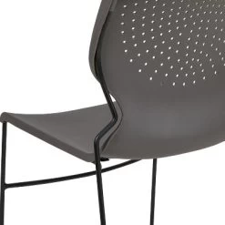 Flash Furniture HERCULES Series 661 Lb. Capacity Gray Full Back Stack Chair With Black Powder Coated Frame 19 Flash Furniture HERCULES Series 661 Lb. Capacity Gray Full Back Stack Chair With Black Powder Coated Frame -Luxe Living Interiors Shop GUEST e14adef8 cdef 4330 af03 d1fd9ba251d5