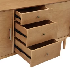 Wood Buffet In Acorn Brown-Pemberly Row -Luxe Living Interiors Shop GUEST e14e87f3 283f 4f6a 8863 cd688f96f815