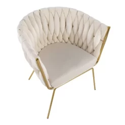 Braided Renee Velvet/Metal Accent Chair - LumiSource 17 Braided Renee Velvet/Metal Accent Chair - LumiSource -Luxe Living Interiors Shop GUEST e181c3ab d836 4276 be3a 23e24b5656c0