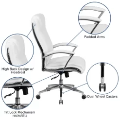 Merrick Lane High-Back Office Chair With Padded Arms Ergonomic Executive Swivel Task Chair With Headrest 23 Merrick Lane High-Back Office Chair With Padded Arms Ergonomic Executive Swivel Task Chair With Headrest -Luxe Living Interiors Shop GUEST e1c882be 7da7 4ffd 9c41 9937dab22829