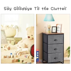 Costway 3 Drawer Nightstand Side Table Storage Tower Dresser Chest Home Office Furniture -Luxe Living Interiors Shop GUEST e33a58b5 9d5d 4788 8422 33582d70e027