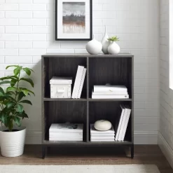 Jacobsen Record Storage Cube Bookshelf Brown Ash - Crosley -Luxe Living Interiors Shop GUEST e33c59dd 15f6 41fc b7f0 8eb4bdf8abaa