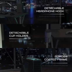 BlackArc Tango Gaming Desk & Chair Set - Reclining Gaming Chair With Slide-Out Footrest & Gaming Desk With Cupholder/Headphone Hook -Luxe Living Interiors Shop GUEST e356fe2f 90f1 4a38 b82b 9542e2a916b4 1