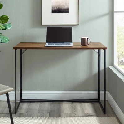 Maxwell Modern Glam Simple Y Leg Writing Desk Dark Walnut - Saracina Home 5 Maxwell Modern Glam Simple Y Leg Writing Desk Dark Walnut - Saracina Home - Image 3