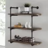 35" X 31.5" Three Tier Industrial Pipe Wall Shelf Natural - Danya B. -Luxe Living Interiors Shop GUEST e41785a6 80b6 4a03 8edc 31612f8f3c90