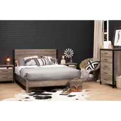 Munich Headboard Weathered Oak/Matte Black - South Shore -Luxe Living Interiors Shop GUEST e435cd9b b2fd 44e9 ba10 3b6640470090