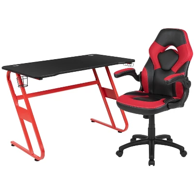 Flash Furniture Gaming Desk And Racing Chair Set With Cup Holder And Headphone Hook 16 Flash Furniture Gaming Desk And Racing Chair Set With Cup Holder And Headphone Hook - Image 14