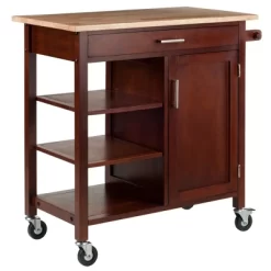 Marissa Kitchen Cart Walnut - Winsome -Luxe Living Interiors Shop GUEST e5ac7ab5 90d0 4a33 a1f5 dc123f3c58ad