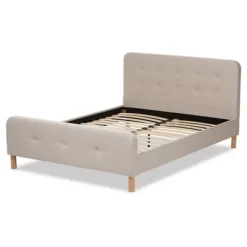 Full Samson Mid Century Fabric Upholstered Platform Bed Light Beige - Baxton Studio -Luxe Living Interiors Shop GUEST e5fa05fc 9bd4 4424 b5e4 3bc103b29760