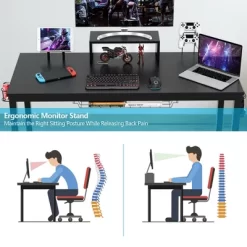 Costway 55 Inch Gaming Desk Racing Style Computer Desk With Cup Holder & Headphone Hook 16 Costway 55 Inch Gaming Desk Racing Style Computer Desk With Cup Holder & Headphone Hook -Luxe Living Interiors Shop GUEST e69edceb e802 446a bf5e c4c7d62f9c0c