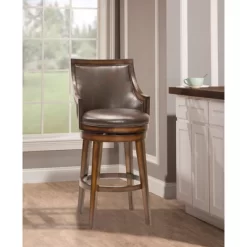30.5" Lyman Swivel Barstool Wood/Oak - Hillsdale Furniture