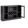 Home Source Jill Zarin Bar Cabinet With Curved Glass Doors