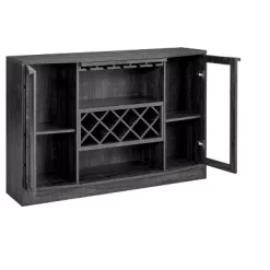 Home Source Jill Zarin Bar Cabinet With Curved Glass Doors