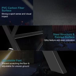 Costway X-Shaped Gaming Desk & Racing Style Massage Chair Set Home Office Black+White/Blue/Grey/Red -Luxe Living Interiors Shop GUEST e836d993 6fe1 4444 8f2c 893ac29963c8