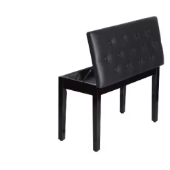 HOMCOM Traditional Country Birchwood Faux Leather Padded 2 Person Piano Bench - Black 13 HOMCOM Traditional Country Birchwood Faux Leather Padded 2 Person Piano Bench - Black -Luxe Living Interiors Shop GUEST e8a26818 fa8f 44e7 abeb 1522e07bd2a0