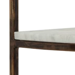 33.5" Bainville Modern Glam Handcrafted Marble Half Round Etagere Bookcase Natural White/Antique Brass - Christopher Knight Home 9 33.5" Bainville Modern Glam Handcrafted Marble Half Round Etagere Bookcase Natural White/Antique Brass - Christopher Knight Home -Luxe Living Interiors Shop GUEST e8e9bc5f cfde 4ca6 8d2c 47465c627aa2