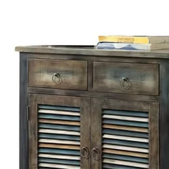 Cabinet Console Table Oak Teal - Acme Furniture -Luxe Living Interiors Shop GUEST e909205e f31b 4cbc aaf5 f901f83bffcb