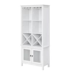 Bar Cabinet Bookshelf With Glass Doors Mahogany - Jill Zarin -Luxe Living Interiors Shop GUEST e929c8af da6d 4eef 9c1a 607258975656