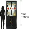 Howard Miller 690048 Howard Miller Piedmont Vii Corner Wine Cabinet 690048 Black Satin