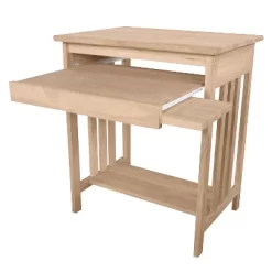 International Concepts Mission Computer Stand Unfinished -Luxe Living Interiors Shop GUEST ea68cbb7 98aa 4f86 a484 96469854afbb