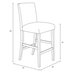 30" Velvet Parsons Barstool Wood - Threshold™ -Luxe Living Interiors Shop GUEST eb09d840 66d3 4164 9435 38ca893e5aee