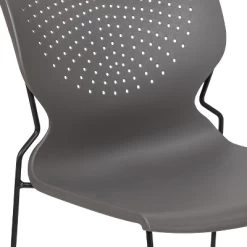 Flash Furniture HERCULES Series 661 Lb. Capacity Gray Full Back Stack Chair With Black Powder Coated Frame 18 Flash Furniture HERCULES Series 661 Lb. Capacity Gray Full Back Stack Chair With Black Powder Coated Frame -Luxe Living Interiors Shop GUEST eb2f1fc3 9000 4dba 83ce 4c10471c6ee3