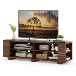 Costway 59'' Wood TV Stand Console Storage Entertainment Media Center W/ Adjustable Shelf -Luxe Living Interiors Shop GUEST ec61e0f9 5413 4ab1 a2ec ae97edf787e1